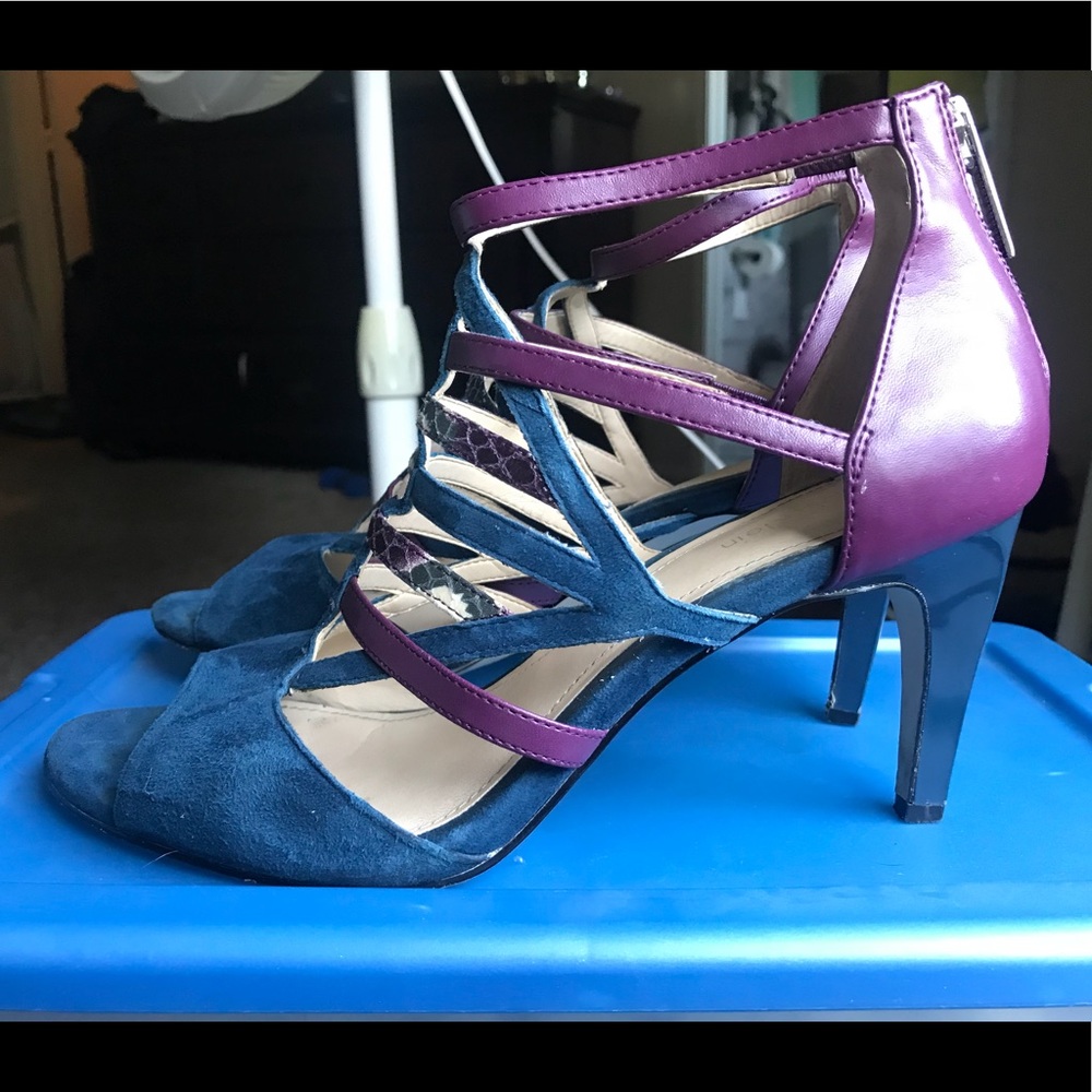 Velvet and Leather heels